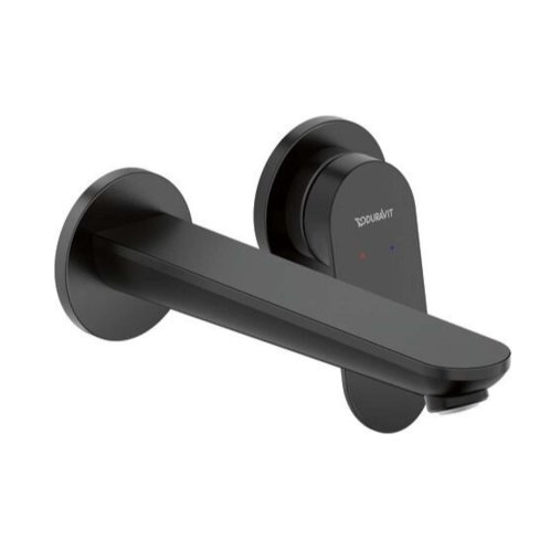 Duravit Wave - Umývadlová batéria pod omietku, 2-otvorová inštalácia, matná čierna WA1070004046