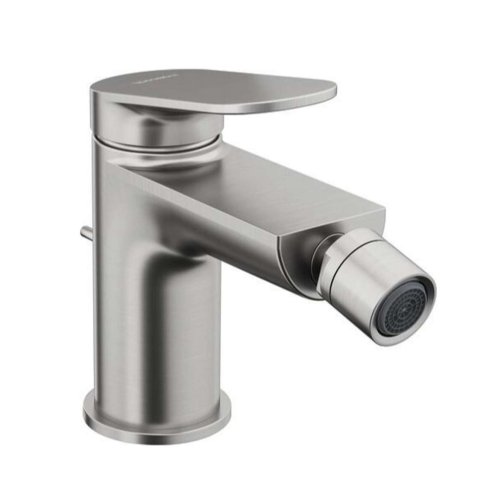Duravit Wave - Bidetová batéria s výpusťou, kefovaná nerezová WA2400001070