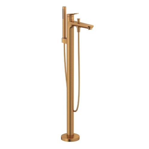Duravit Wave - Vaňová batéria do podlahy, kefovaný bronz WA5250000004