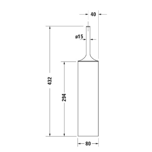 Duravit Starck T - WC kefa na postavenie, zlatá 0099453400