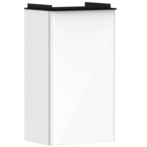 Hansgrohe Xelu Q - Umývadlová skrinka, 63x34x27 cm, 1 dvierka, pánty vľavo, lesklá biela/matná čierna 54011670