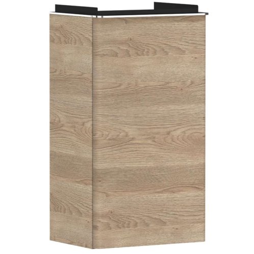 Hansgrohe Xelu Q - Umývadlová skrinka, 63x34x27 cm, 1 dvierka, pánty vpravo, prírodný dub/chróm 54017000