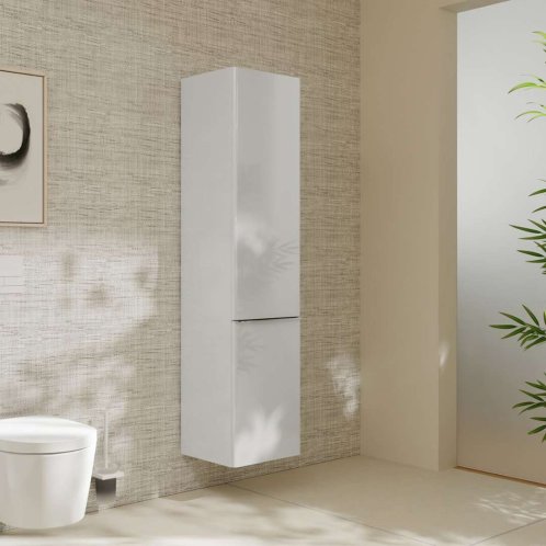 Hansgrohe Xelu Q - Vysoká skrinka 40x165x35 cm, 2 dvierka, pánty vľavo, lesklá biela/chróm 54135000