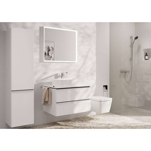 Hansgrohe Xelu Q - Vysoká skrinka 40x165x35 cm, 2 dvierka, pánty vľavo, lesklá biela/chróm 54135000