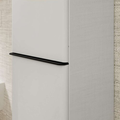 Hansgrohe Xelu Q - Vysoká skrinka 40x165x35 cm, 2 dvierka, pánty vľavo, lesklá biela/matná čierna 54135670