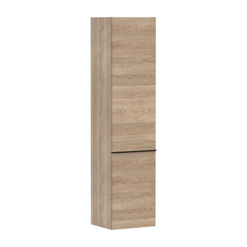 Hansgrohe Xelu Q - Vysoká skrinka 40x165x35 cm, 2 dvierka, pánty vľavo, prírodný dub/matná čierna 54137670