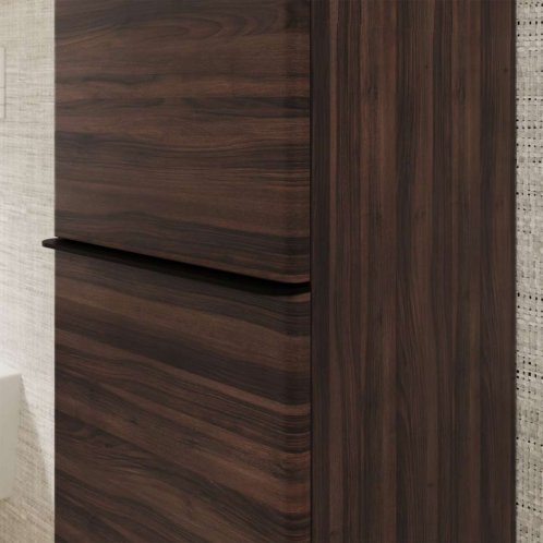 Hansgrohe Xelu Q - Vysoká skrinka 40x165x35 cm, 2 dvierka, pánty vľavo, tmavý orech/matná čierna 54138670