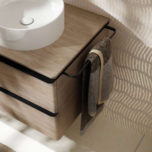 Hansgrohe Xelu Q - Držiak uteráka na nábytok, dĺžka 43 cm, matná čierna 54143670