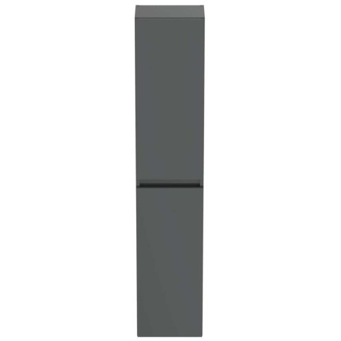 Ideal Standard Eurovit+ - Vysoká skrinka, 150x30x24 cm, 2 dvierka, pánty L/P, lesklá sivá R0268TI