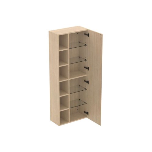 Ideal Standard Finesse - Vysoká skrinka 60x30x160 cm, 1 dvierka, pánty vpravo, biely dub E3442US