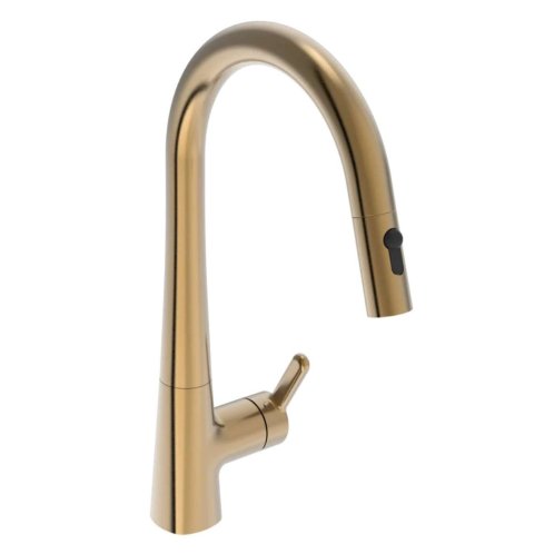 Hansa Designo - Drezová batéria s výsuvnou spŕškou, brúsený bronz 5136228381