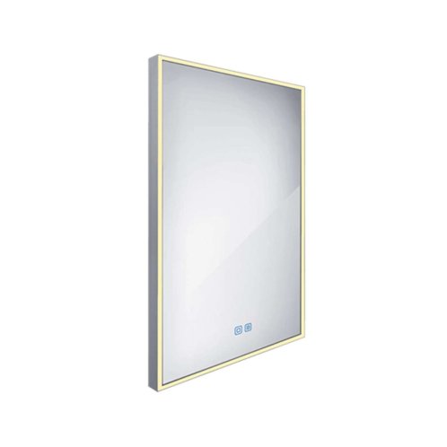 Nimco - Zrkadlo s LED osvetlením, 50x70 cm, dotykový senzor, hliník ZP 13001VX