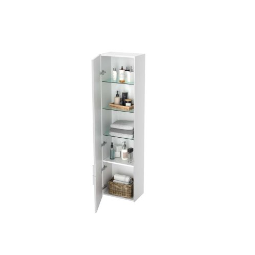 Ravak Clear II - Vysoká skrinka 40x25x155 cm, 2 dvierka, ľavá, lesklá biela X000001649