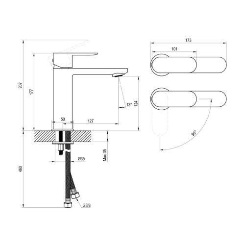 Ravak Chrome II - Umývadlová batéria, BeCool, chróm X070448