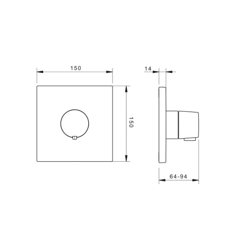 Hansa Living - Termostatická sprchová batéria pod omietku, chróm 81129573