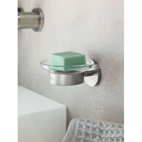 Grohe Essentials - Miska na mydlo s držiakom, supersteel 40444DC1