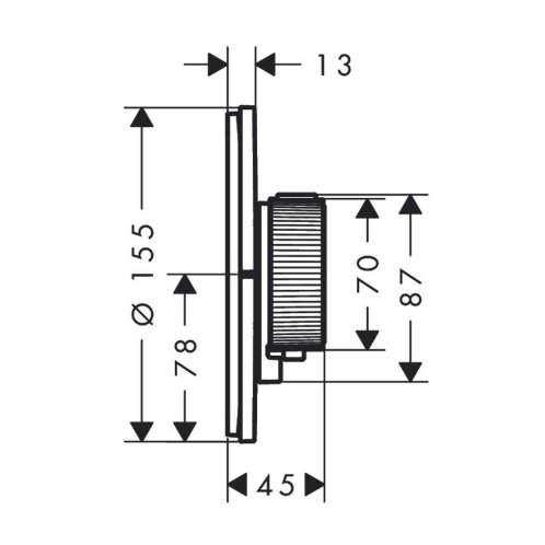 Axor ShowerSelect ID - Termostatická batéria pod omietku, na 2 spotrebiče, kefovaný nikel 36750820