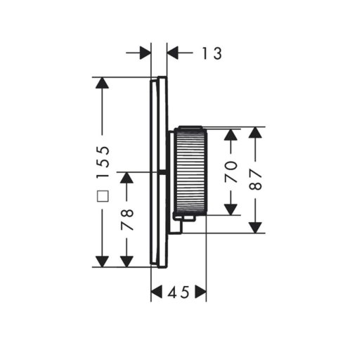 Axor ShowerSelect ID - Termostatická sprchová batéria pod omietku, HighFlow, matná čierna 36777670