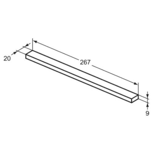 Ideal Standard i.Life - Nábytková rukoväť 267 mm, chróm T5741AA
