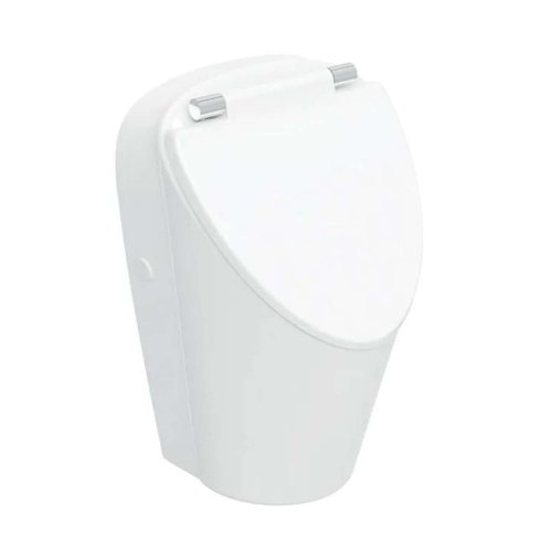 Geberit Selnova - Pisoár s poklopom SoftClose, zadný prívod vody, Rimfree, biela 503.115.00.1