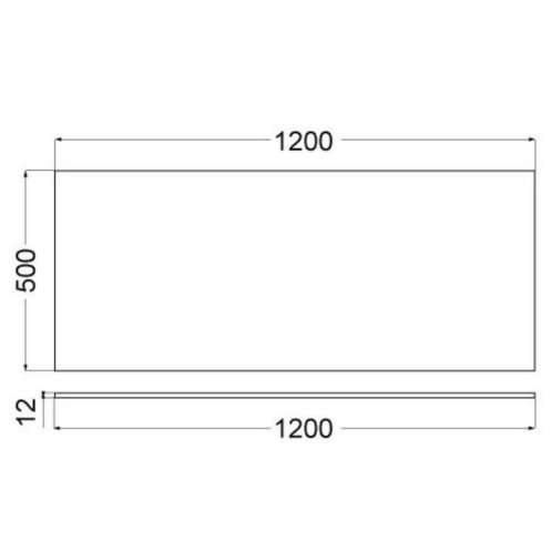 Kludi Icos - Doska pod umývadlo 120x50 cm, matná biela 50T12053