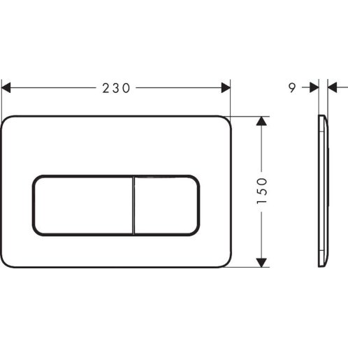 Hansgrohe iFrame Original Q - Ovládanie splachovania, matná biela 66001700