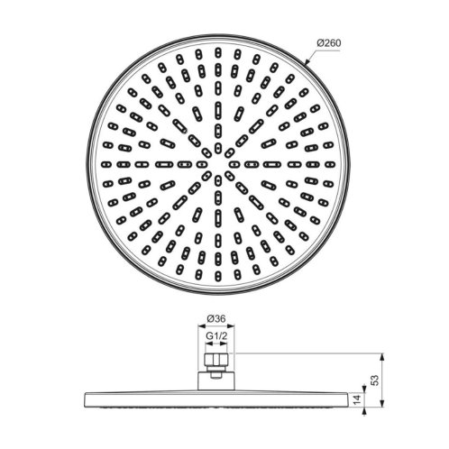 Ideal Standard Idealrain - Hlavová sprcha, priemer 26 cm, chróm BE219AA