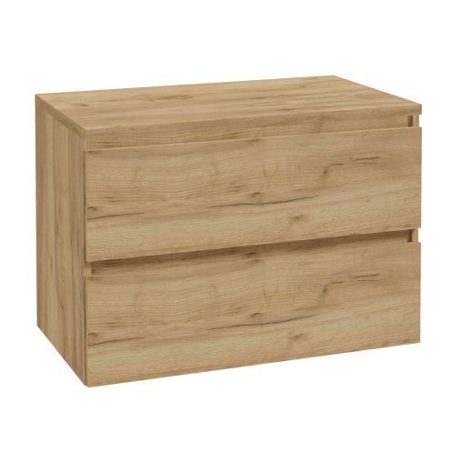 kielle Nefia - Skrinka vrátane dosky pod umývadlo 80x55x46 cm, zlatý dub 50027S811