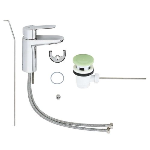 Grohe BauEdge - Umývadlová batéria s výpustom, chróm 23328000