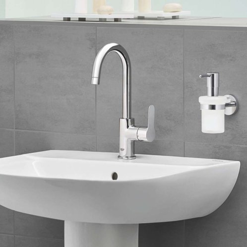 Grohe BauEdge - Umývadlová batéria s výpustom, chróm 23760000