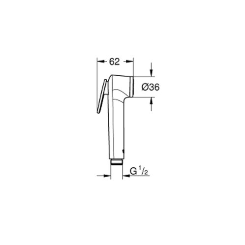 Grohe Tempesta-F - Bidetová spŕška s držiakom a hadicou 1,25 m, chróm/biela 26356IL0