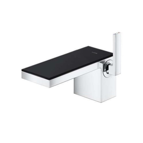 Axor MyEdition - Umývadlová batéria s výpusťou Push-Open, chróm/čierne sklo 47010600