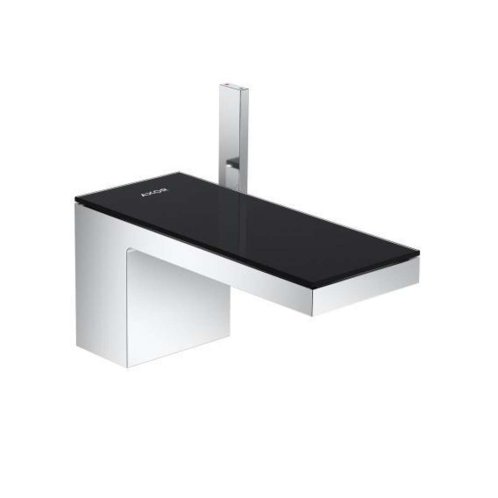 Axor MyEdition - Umývadlová batéria s výpusťou Push-Open, chróm/čierne sklo 47010600