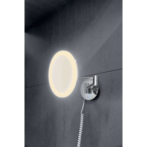 Nimco - Kozmetické zrkadlo nástenné s LED osvetlením, chróm ZK 20265P-26