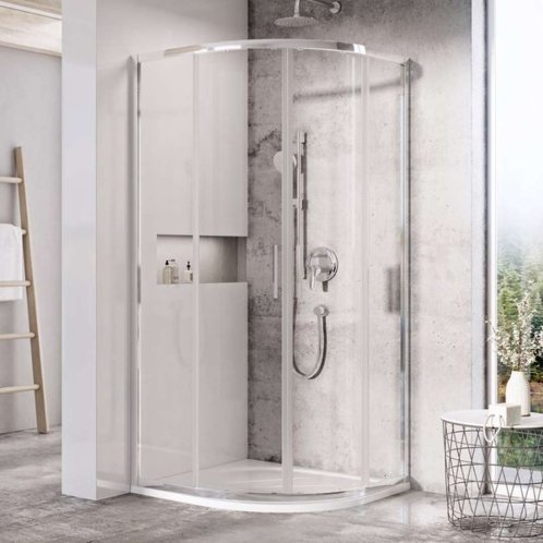 Ravak Blix - Sprchový kút Slim BLSCP4-80, 80x80 cm, lesklá nerezová/číre sklo X3BM40C00Z1