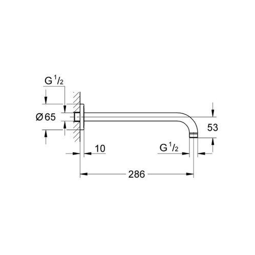 Grohe Rainshower - Sprchové rameno 29 cm, chróm 28576000