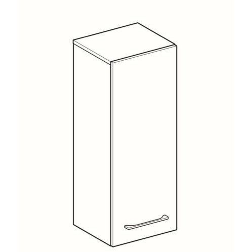 Geberit Selnova Square - Bočná horná skrinka 85x33x30 cm, 1 dvierka, lávová mat 501.277.00.1