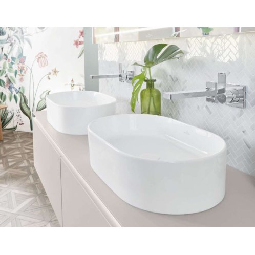 Villeroy & Boch Collaro - Umývadlo na dosku, 56x36 cm, CeramicPlus, alpská biela 4A1956R1