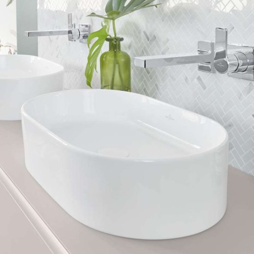 Villeroy & Boch Collaro - Umývadlo na dosku, 56x36 cm, CeramicPlus, alpská biela 4A1956R1