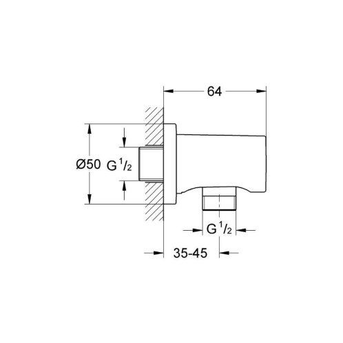 Grohe Rainshower - Nástenné kolienko, chróm 27057000