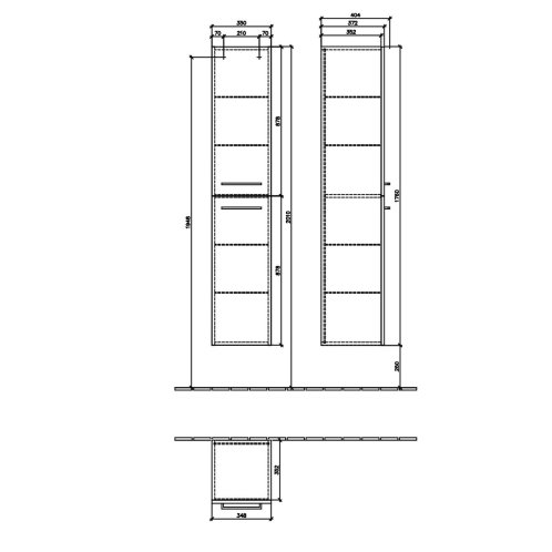 Villeroy & Boch Avento - Skrinka vysoká, 35x176x37 cm, 2 dvierka, Nordic Oak A89400VJ