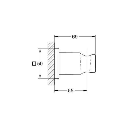 Grohe Rainshower - Nástenný držiak sprchy, chróm 27075000