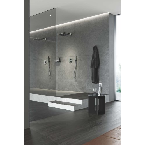 Grohe Rainshower SmartActive Cube - Hlavová sprcha 310, sprchové rameno 43 cm, 2 prúdy, Hard Graphite 26479A00