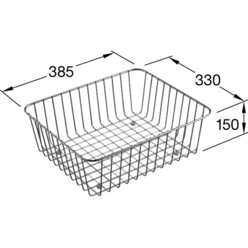 Villeroy & Boch - Drôtený kôš 385x330x150 mm, kefovaná nerezová 834100K1