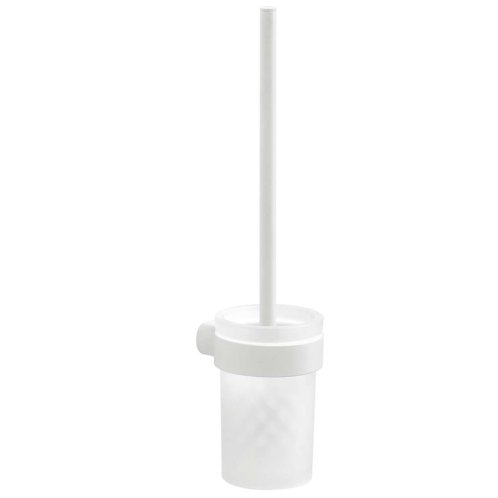 Sapho Gedy Pirenei - WC kefa nástenná s držiakom, biela/sklo satin PI330302