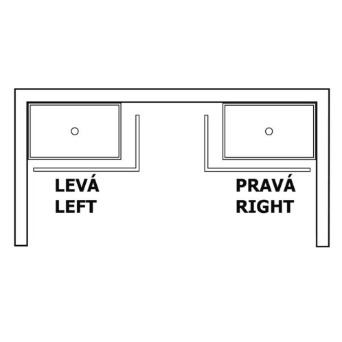 Polysan Varesa - Rohový panel, 1000x800 mm, pravý, biela 71699
