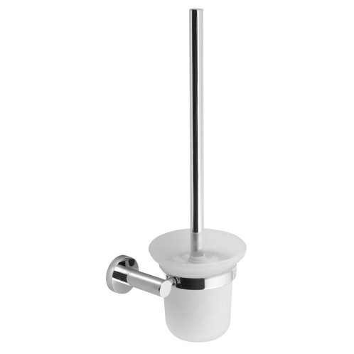 Sapho X-Round - WC kefa nástenná, s držiakom, mliečne sklo/chróm XR323