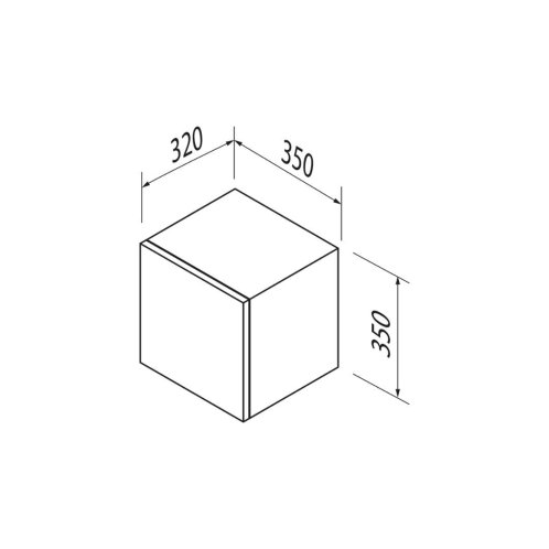 Sapho Espace - Skrinka 35x35x32 cm, 1 dvierka L/P, matná biela ESC730-3131