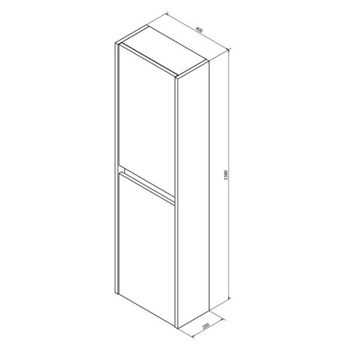 Sapho Nirona - Skrinka, 40x138x20 cm, 2 dvierka, dub Sherwood NR450-1515
