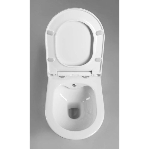 Sapho Avva - Závesné WC s bidetovou spŕškou, Rimless, biela 100315